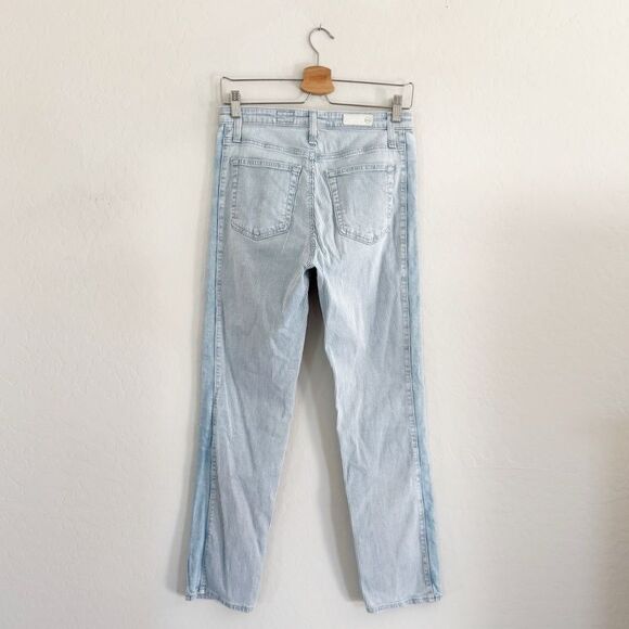 AG Isabelle Panel High Rise Straight Crop Jeans Victory Striped Size 28 R - Picture 8 of 12